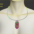 Stylish Green Blue Teardrop Pendant Necklace With Gold Chain And Chic Design