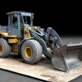 John Deere Functional Loader With Front Bucket Large Tires And Yellow Gray Body