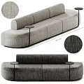 Sleek Modern Comfortable Sectional Sofa With Modular Design And Fabric Upholstery 3d model