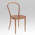 Copper Colored Metal Single Chair With Modern Minimalist Design And Sleek Curved Backrest