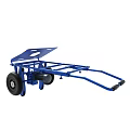 Blue Utility Cart With Handles And Wheels 3d model