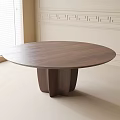 Modern round dining table 3d model