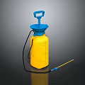 Yellow Body Spray Weapon With Blue Lid Hose And Measuring Scale