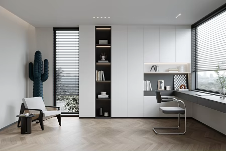 Modern study 3d model
