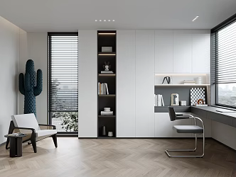 Modern study 3d model