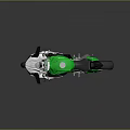 Green And White Sport Motorcycle With Streamlined Design And Modern Look