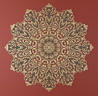 European-style Metal Carved European Pattern Hollow Carved Baroque Pattern 3d model