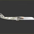 White Commercial Airplane Model With Wings Engines And Reflective Display Surface 3d model