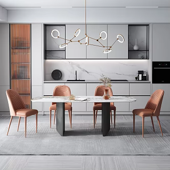Restaurant table and chair combination 3d model