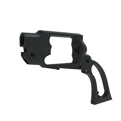 Black Heavy Duty Mechanical Frame Structure With Ergonomic Handle And Mounting Holes 3d model