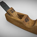 Vintage Wooden Hand Plane With Iron Blade For Carpentry Tools
