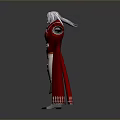 Male Character With White Hair Wearing Red Coat And Outstretched Arms