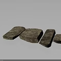 Textured Natural Stone Components with Various Shapes for Garden Landscape Decoration