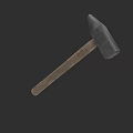 Sturdy Weapon Hammer With Metal Head And Wooden Handle For Various Tasks