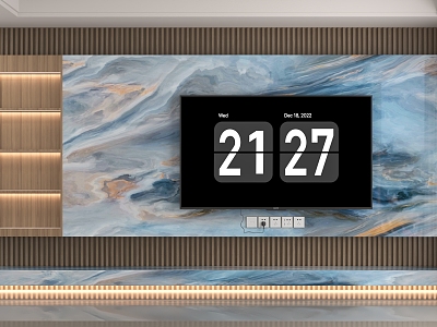 TV background wall model