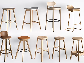 Modern Bar Chair Bar Stool Leisure Chair Stool 3d model