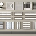 Downlights and Spotlights Various Modern Grid Design Styles for Home Ceiling Lighting 3d model