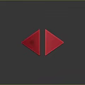 Red Wood Stone Geometric Decorative Sculpture with Three Dimensional Shape and Artistic Design