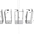 Assorted Modern Shower Head Systems With Different Designs And Functional Features