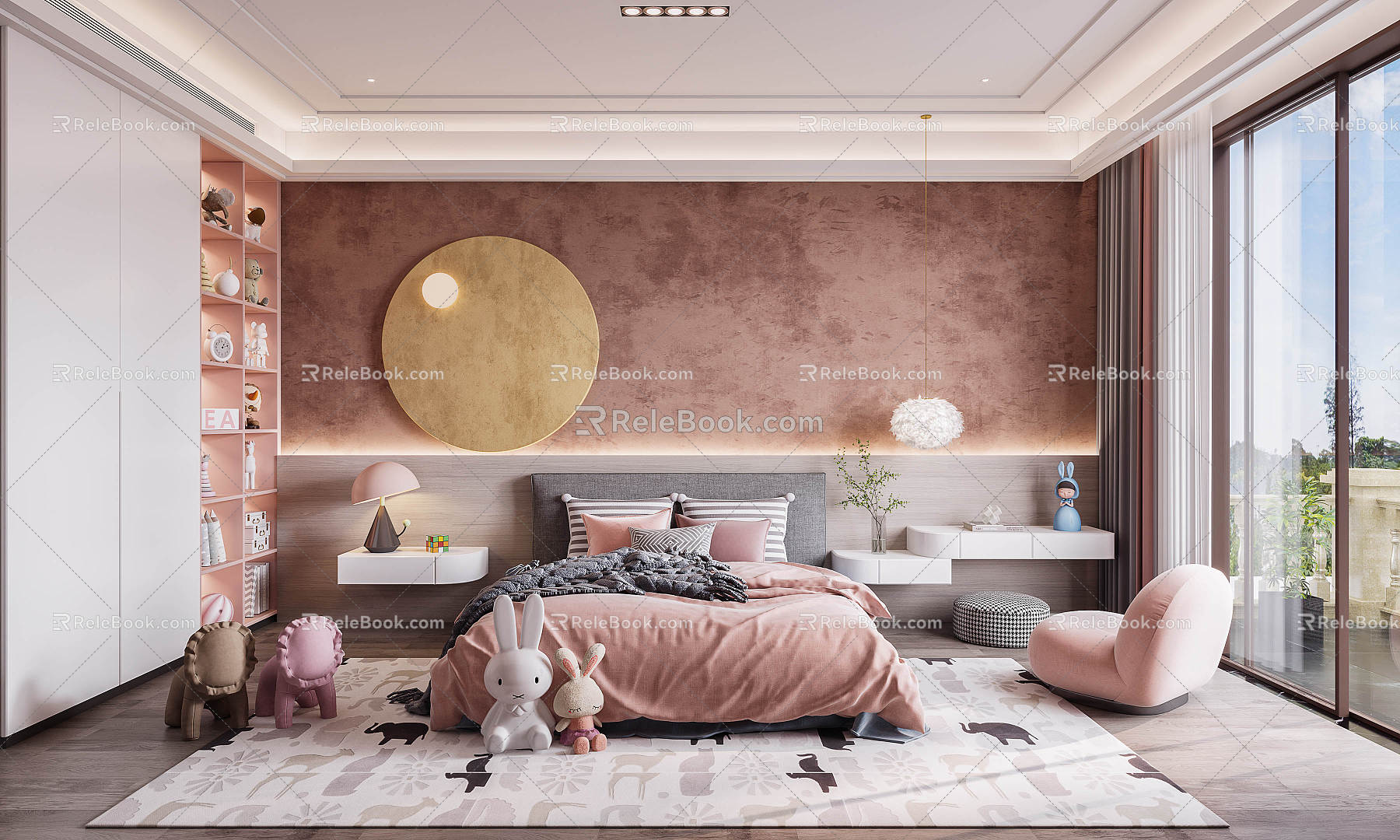 Modern Children's Room Daughter Room 3d model