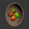 Healthy Fresh Colorful Fruits in Woven Basket with Apples and Peaches