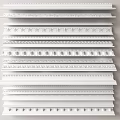 Various Decorative Gypsum Moldings with Different Ornate Patterns for Interior Design 3d model