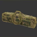 Camouflage Military Style Travel Suitcase With Durable Carry Handle And Canvas Material