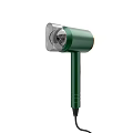 Green Hair Dryer With Modern Design Sleek Handle And Transparent Nozzle