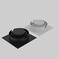 Square Black And White Recessed Spotlights For Modern Interior Ceiling Lighting