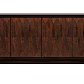 Classic Dark Brown Wooden Entryway Cabinet Sideboard With Diamond Grain Pattern