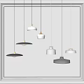 Modern chandelier small chandelier combination 3d model