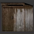 Old Wooden Cabinet With Weathered Surface And Double Doors Storage Furniture