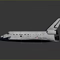 NASA Space Shuttle With Gray Body Wings Cockpit Windows And NASA Logo Details