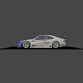 Mercedes 2005 DTM Race Car Featuring Blue White Livery Aerodynamic Design And Original Tele Logos