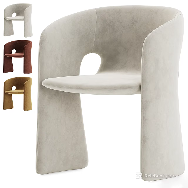 Modern Stylish Armchair With Multiple Color Options And Unique Design 3d model 