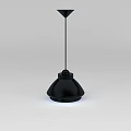 Modern Black Pendant Light with Minimalist Design for Interior Spaces 3d model