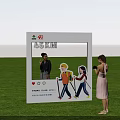 Scenic Outdoor Photo Spot Featuring 45KM Sign Hikers And Green Grassland For Taking