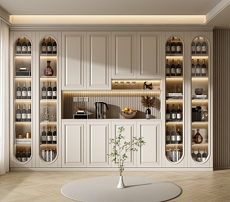 American Wine Cabinet 3d model