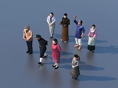 Ancient Character Game Character Game Role Toy Hand Cartoon Animation 3d model