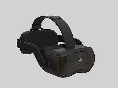 Black VR Headset With Comfortable Head Strap And Immersive Lens Design 3d model