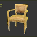 Comfortable Vintage Leather Upholstered Leisure Chair With Wooden Frame And Armrests