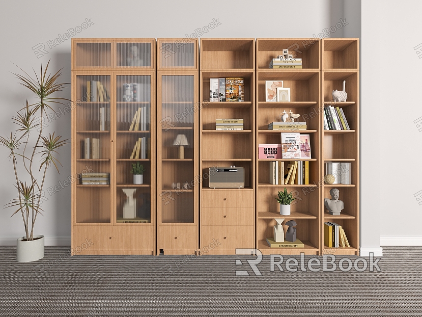 Bookcase Decorative Cabinet model