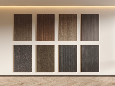 Modern wall panel wood veneer wood grain model