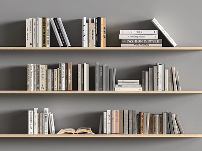 Books Newspapers and Notebooks 3d model