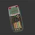 Black Electronic Calculator with Green Display Screen and User Friendly Keypad for Daily Calculations