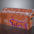 Red Brick Industrial Building With Graffiti Supplies Needed For Time And Metal Roof