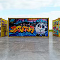 Industrial LOFT container hand painted 3d model