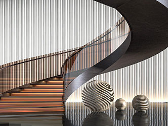 modern stair installation 3d model