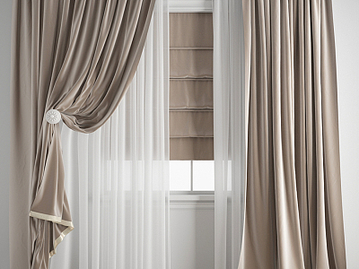 Modern Curtains 3d model