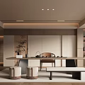 New Chinese Style Song Style Tea Room Study 3d model